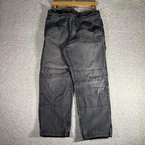 Vintage grey ripstop double knee tech workwear carpenter pants Size 38x28